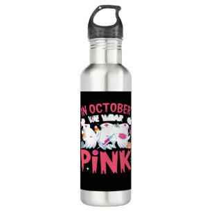 October We Wear Pink Nurse Breast Cancer Awareness 710 Ml Water Bottle