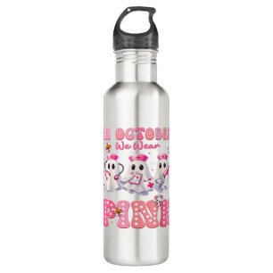 October Wear Pink Boo Nurse Halloween Costumes Wom 710 Ml Water Bottle