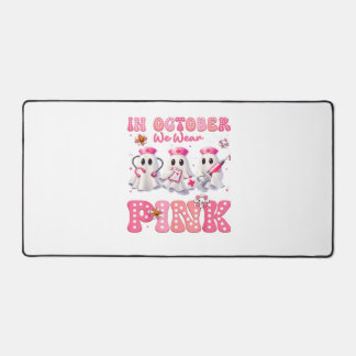 October Wear Pink Boo Nurse Halloween Costumes Wom Desk Mat
