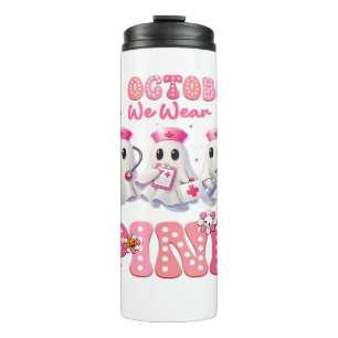 October Wear Pink Boo Nurse Halloween Costumes Wom Thermal Tumbler