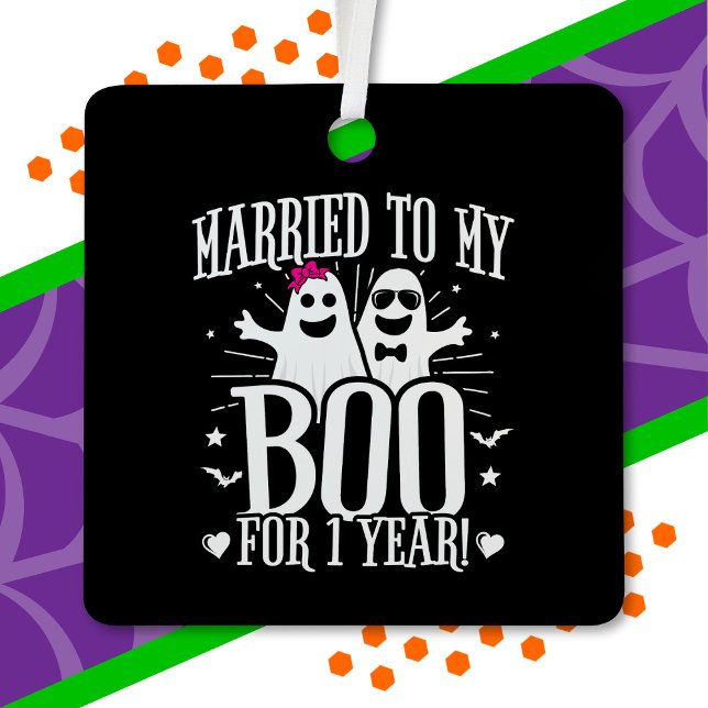 October Wedding Anniversary Funny 1st Anniversary Metal Tree Decoration (Creator Uploaded)