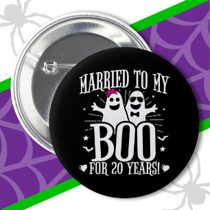 October Wedding Anniversary Funny 20th Anniversary 6 Cm Round Badge