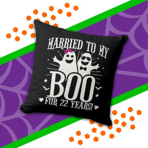 October Wedding Anniversary Funny 22nd Anniversary Cushion