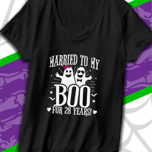 October Wedding Anniversary Funny 28th Anniversary T-Shirt