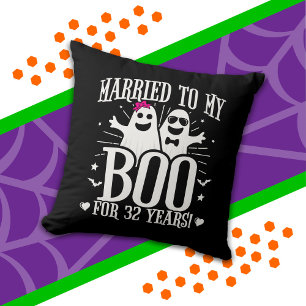October Wedding Anniversary Funny 32nd Anniversary Cushion