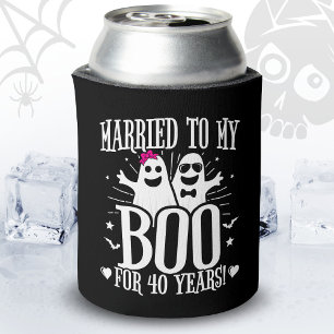 October Wedding Anniversary Funny 40th Anniversary Can Cooler