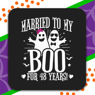 October Wedding Anniversary Funny 48th Anniversary Square Sticker