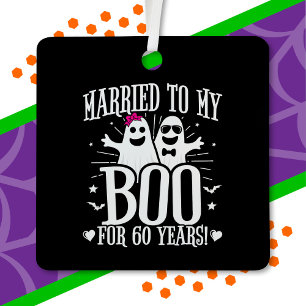 October Wedding Anniversary Funny 60th Anniversary Metal Tree Decoration
