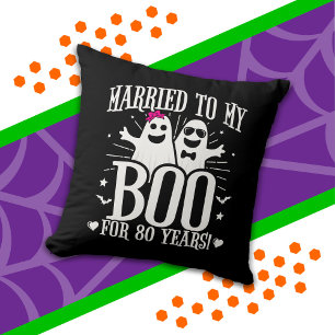 October Wedding Anniversary Funny 80th Anniversary Cushion
