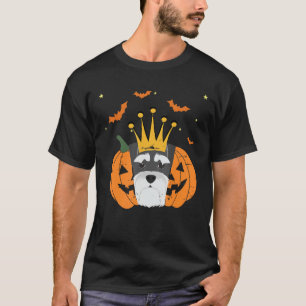 October will be awesome with halloween schnauzer d T-Shirt