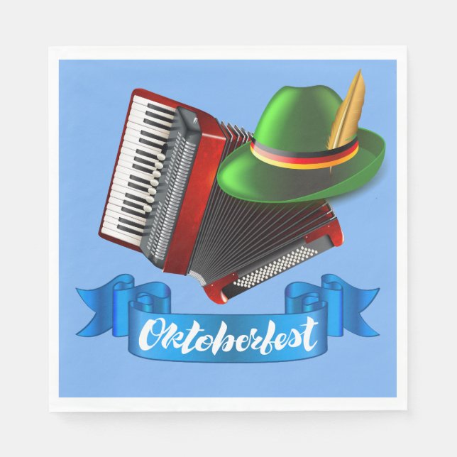 Octoberfest Accordion   Napkin (Front)