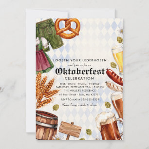 Octoberfest Beer German Festival Party Invitation