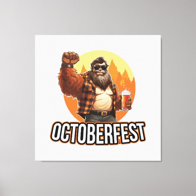 Octoberfest Bigfoot  Canvas Print (Front)