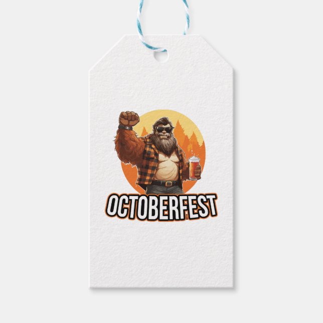 Octoberfest Bigfoot  Gift Tags (Front)