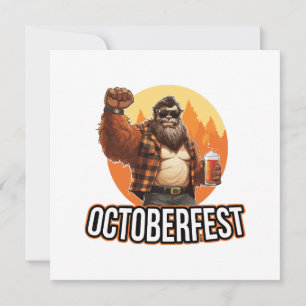 Octoberfest Bigfoot Invitation