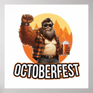 Octoberfest Bigfoot  Poster