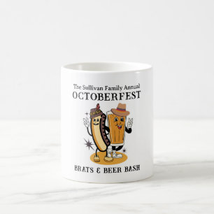 Octoberfest Brats and Beer Fall Party Retro Coffee Mug