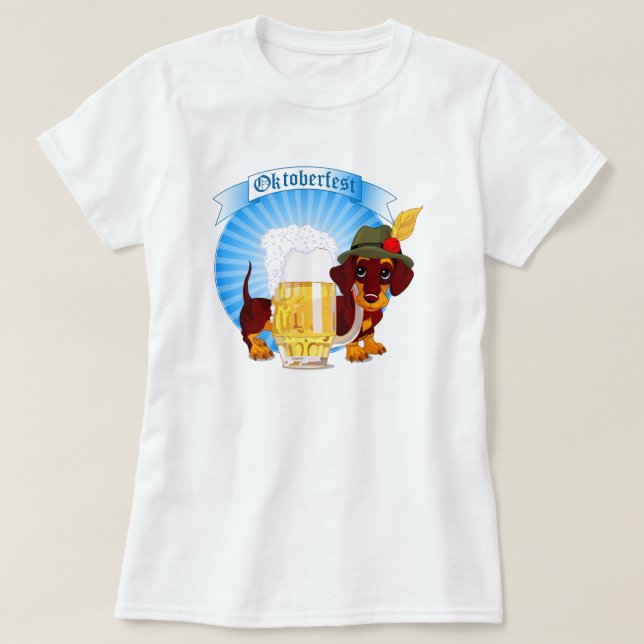 Octoberfest Dachshund T-Shirt (Design Front)