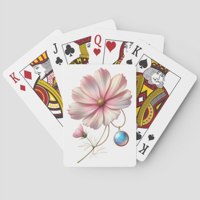 October's Flower and Gemstone  Playing Cards (Back)