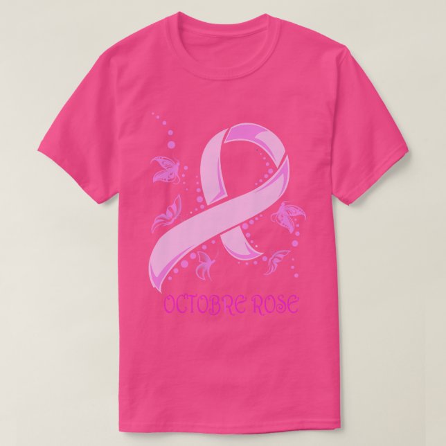 Octobre Rose Lutte Contre du Sein T-Shirt (Design Front)