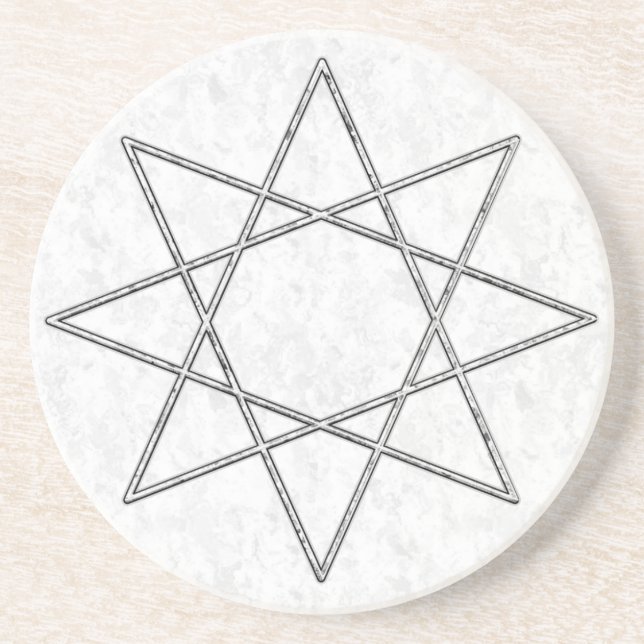 Octogram in Marble Coaster (Front)