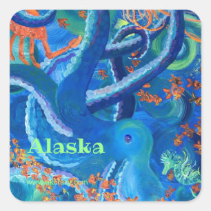Octopacifica _ALASKA square Sticker
