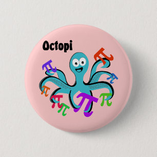 Octopi 6 Cm Round Badge