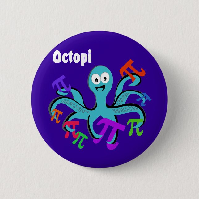 Octopi 6 Cm Round Badge (Front)