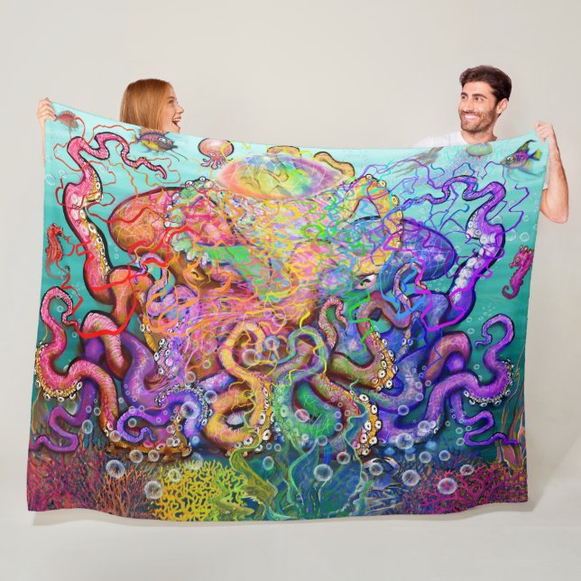 Octopi Fleece Blanket (In Situ)