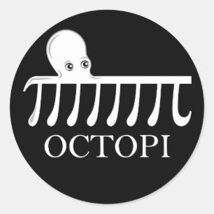 Octopi - Funny Pi Octopus Math Classic Round Sticker