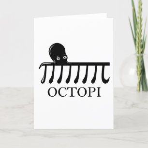Octopi - Funny Pi Octopus Math Holiday Card