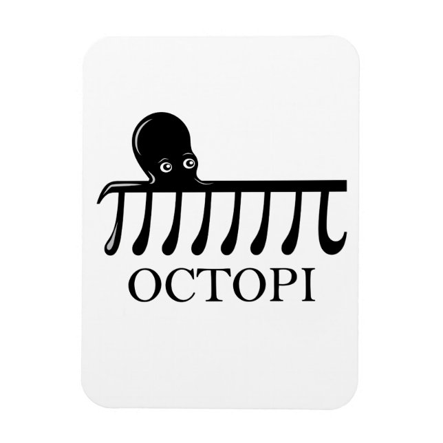 Octopi - Funny Pi Octopus Math Magnet (Vertical)