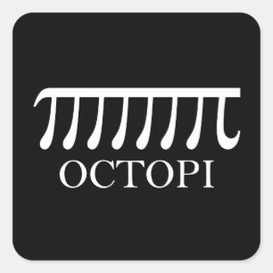 Octopi - Funny Pi Octopus Math Square Sticker