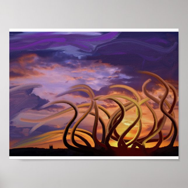 Octopi in the sky poster (Front)