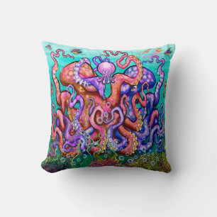 Octopi Parenti Throw Pillow