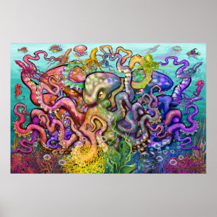 Octopi Triad Poster