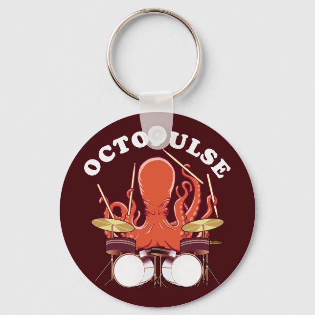 Octopulse | Octopus Drummer Key Ring (Front)