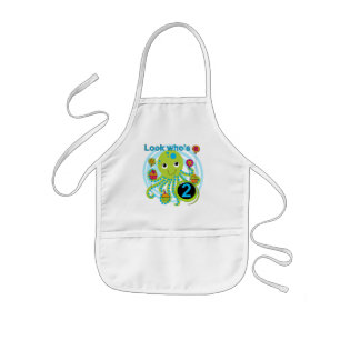 Octopus 2nd Birthday T shirts and Gifts Kids Apron