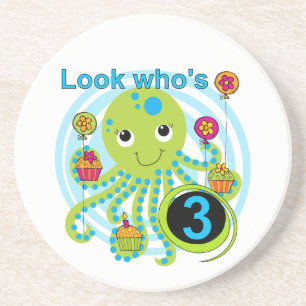 Octopus 3rd Birthday T-shirts and Gifts Coaster