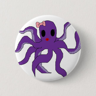 Octopus 6 Cm Round Badge