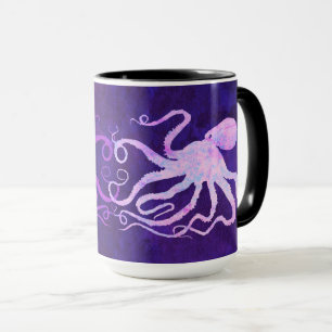 Octopus 6 In Light Pink - 15 oz. Combo Mug