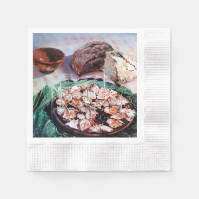 Octopus a Galician Napkin (Front)