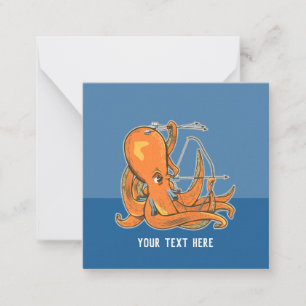 Octopus Archery Bow and Arrow Card
