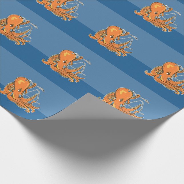 Octopus Archery Wrapping Paper (Corner)