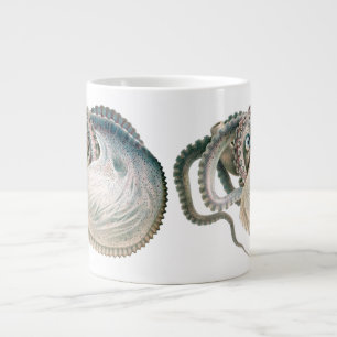Octopus Argonaut, Vintage Marine Life Animals Large Coffee Mug