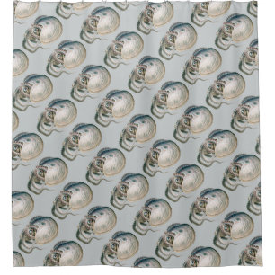 Octopus Argonaut, Vintage Marine Life Animals Shower Curtain