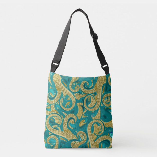 Octopus Art Crossbody Bag (Front)