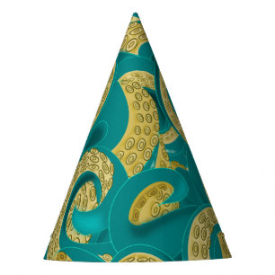 Octopus Art - Tentacles - Migned Drawing  Party Hat