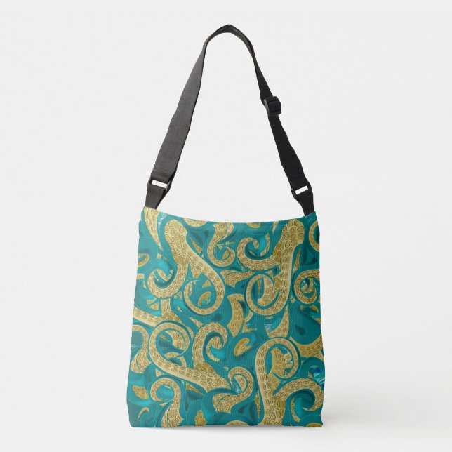 Octopus Art  - Unique Crossbody Bag (Front)
