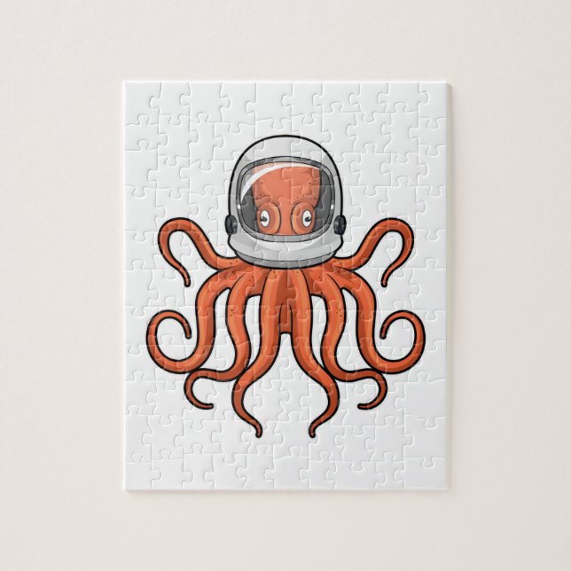 Octopus as Astronaut Jigsaw Puzzle (Vertical)